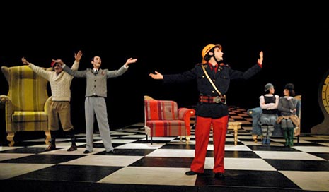 Beba 021/ Srpsko narodno pozorište, Novi Sad, Srbija, Eugène Ionesco, Ćelava pjevačica, red. Beba Balašević