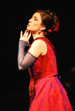 Ermonela Jaho kao Violetta Valery, Hrvatsko narodno kazalište u Zagrebu, Giuseppe Verdi, La Traviata, red. Dora Ruždjak Podolski, foto: Saša Novković