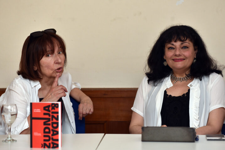 Ljiljana Filipović i Sibila Petlevski na predstavljanju knjige